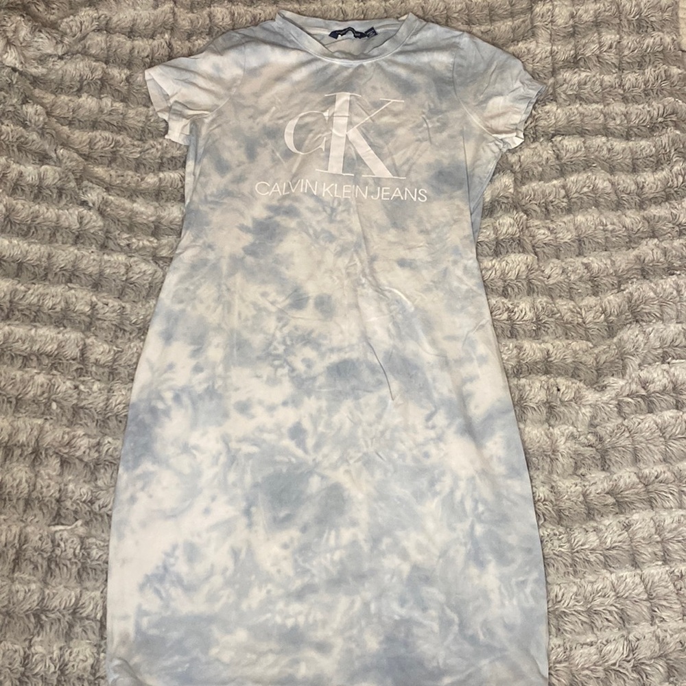 Tie dye bodycon Calvin Klein dress